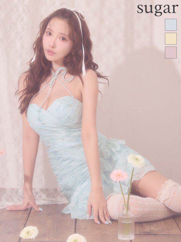 ブルー　モデル：三上悠亜　身長：159cm　着用サイズ：Sサイズ