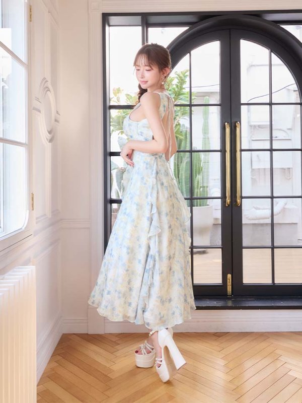 ブルー　モデル：りな　身長：160cm　着用サイズ：Sサイズ