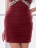 ワインレッド　モデル：ゆいぴす　身長：170cm　着用サイズ：Sサイズ