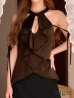 ブラウンxブラック　モデル：るりぴ　身長：165cm　着用サイズ：Sサイズ
