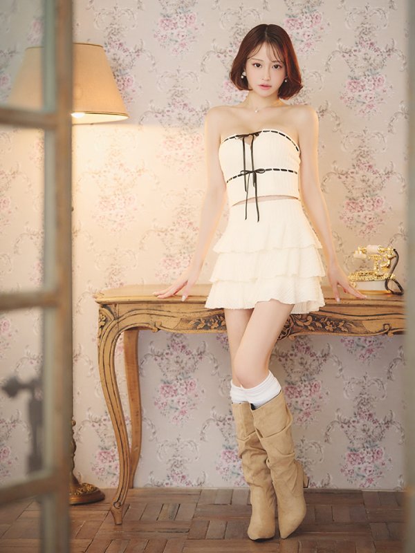 アイボリー　モデル：れみれみ　身長：163cm　着用サイズ：Sサイズ