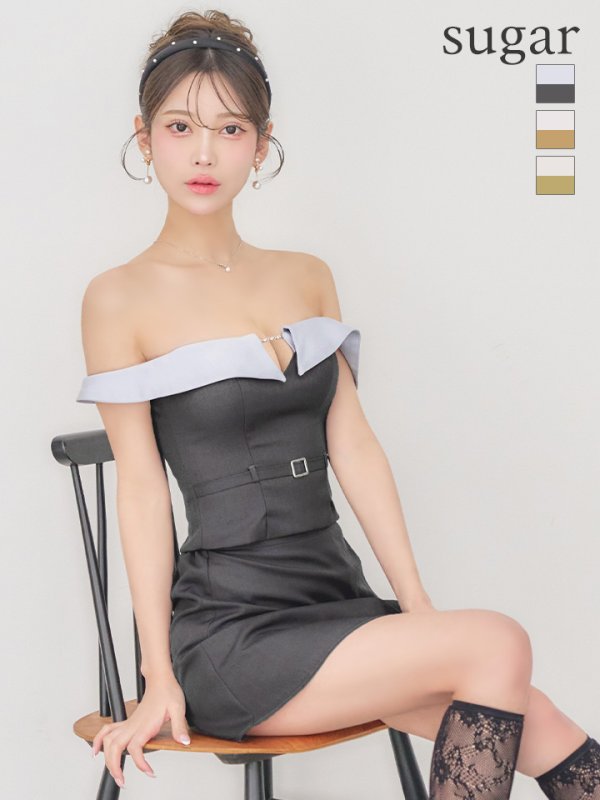 ブルーxグレー　モデル：るりぴ　身長：165cm　着用サイズ：Sサイズ