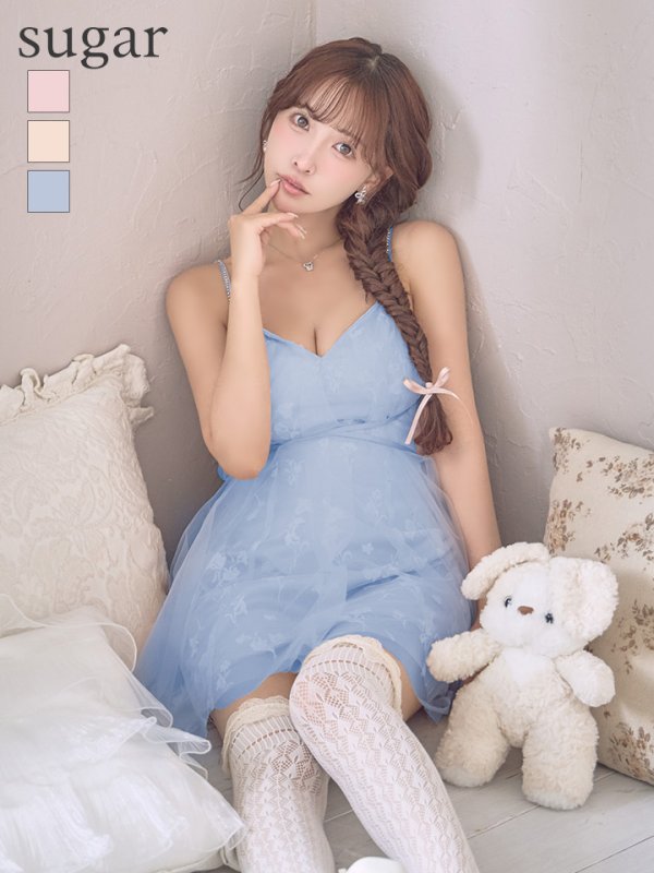 ブルー　モデル：三上悠亜　身長：159cm　着用サイズ：Sサイズ