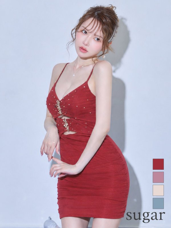 ワインレッド　モデル：ゆめ　身長：160cm　着用サイズ：Sサイズ