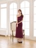 ワインレッド　モデル：ゆめ　身長：160cm　着用サイズ：Sサイズ　