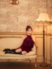 ワインレッド　モデル：りな　身長：160cm　着用サイズ：Sサイズ