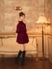 ワインレッド　モデル：りな　身長：160cm　着用サイズ：Sサイズ
