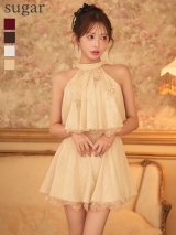 XSサイズあり【ANGEL R/エンジェルアール】アメスリ/ フラワー/ レース/ セパレート/ フレア/ マイクロミニドレス/ ミニドレス/ キャバドレス[OF2]