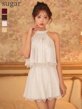 XSサイズあり【ANGEL R/エンジェルアール】アメスリ/ フラワー/ レース/ セパレート/ フレア/ マイクロミニドレス/ ミニドレス/ キャバドレス[OF2]