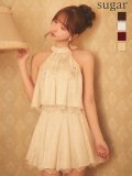 XSサイズあり【ANGEL R/エンジェルアール】アメスリ/ フラワー/ レース/ セパレート/ フレア/ マイクロミニドレス/ ミニドレス/ キャバドレス[OF2]
