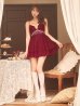 ワインレッド　モデル：三上悠亜　身長：159cm　着用サイズ：Sサイズ