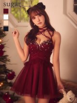 即日発送【ANGEL R/エンジェルアール】 フレア/ Aライン/ チュール/ ビジュー/ パール/ シャーリング/ リボン/ マイクロミニドレス/ キャバドレス[OF2]