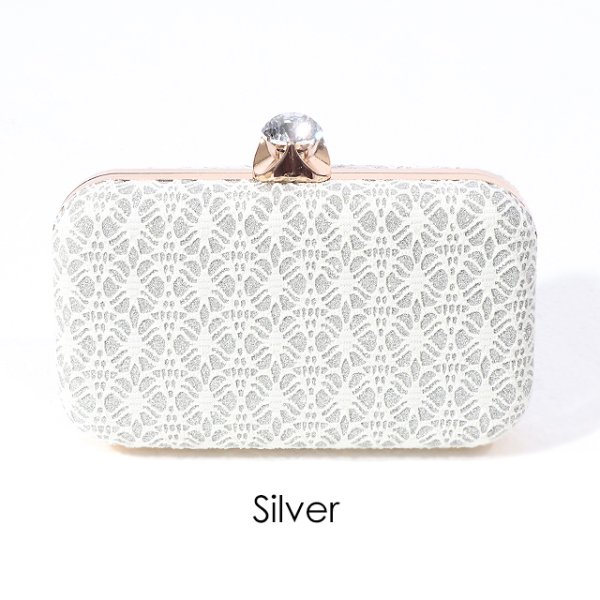 画像4: 【3カラー】レース＆グリッタークラッチバッグ[OF04]