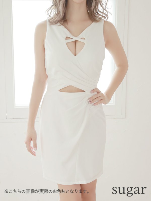 画像7: 【Lip line/リップライン】バストカット/お腹開き/ワンカラー/ミニドレス /キャバドレス[HC03]