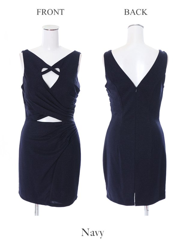 画像13: 【Lip line/リップライン】バストカット/お腹開き/ワンカラー/ミニドレス /キャバドレス[HC03]