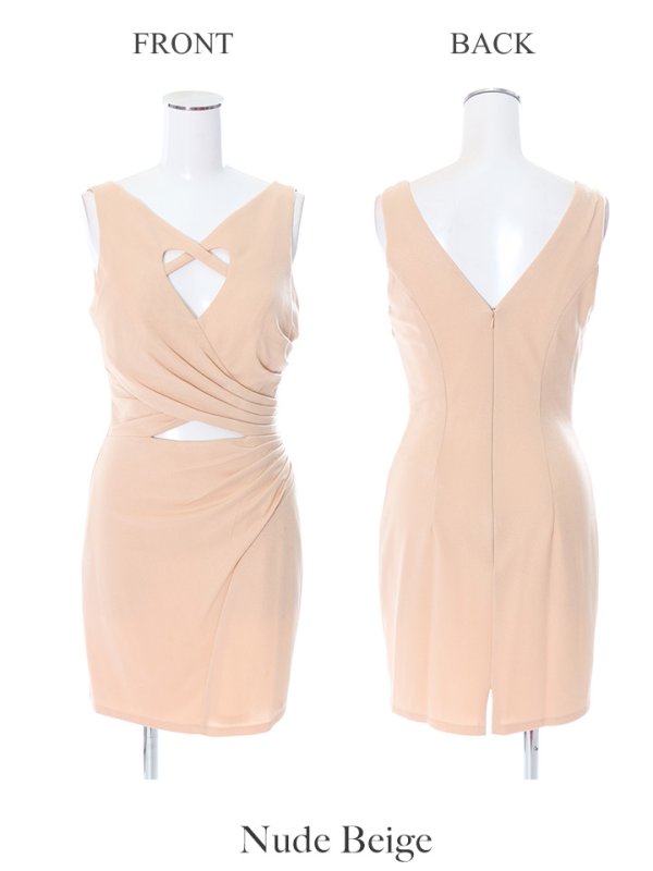 画像10: 【Lip line/リップライン】バストカット/お腹開き/ワンカラー/ミニドレス /キャバドレス[HC03]