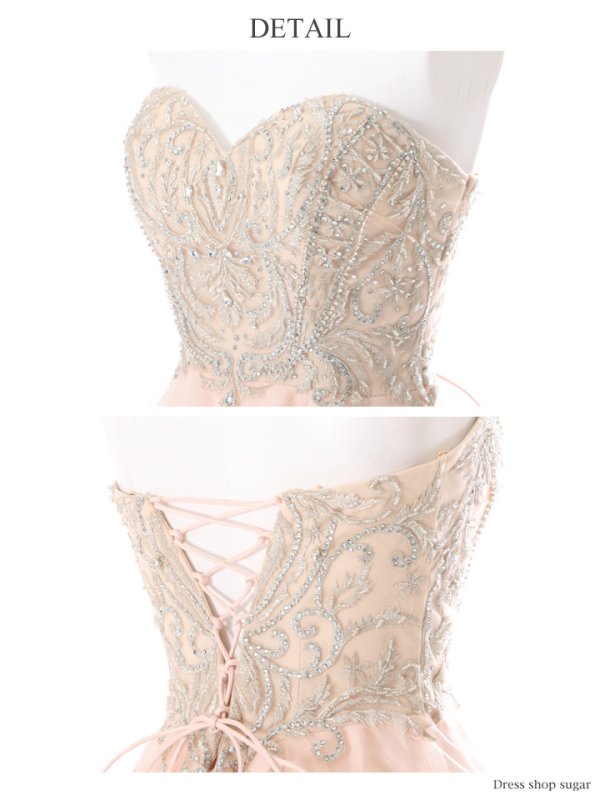 画像15: 【Lip line/リップライン】ベア/ビジュー/チュールフレア/ミニドレス /キャバドレス[HC03]