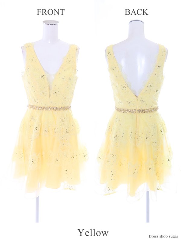 画像11: 【Lip line/リップライン】レース/チュール/フレア/ミニドレス /キャバドレス[HC03]