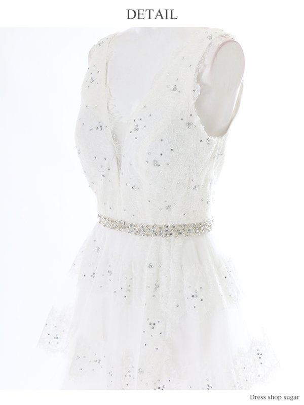 画像14: 【Lip line/リップライン】レース/チュール/フレア/ミニドレス /キャバドレス[HC03]