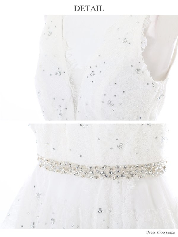 画像15: 【Lip line/リップライン】レース/チュール/フレア/ミニドレス /キャバドレス[HC03]