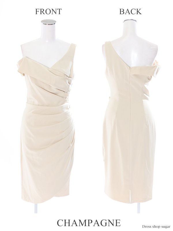 画像10: 【Lip line/リップライン】ワンカラー/ドレープ/タイト/ミニドレス /キャバドレス[HC03]