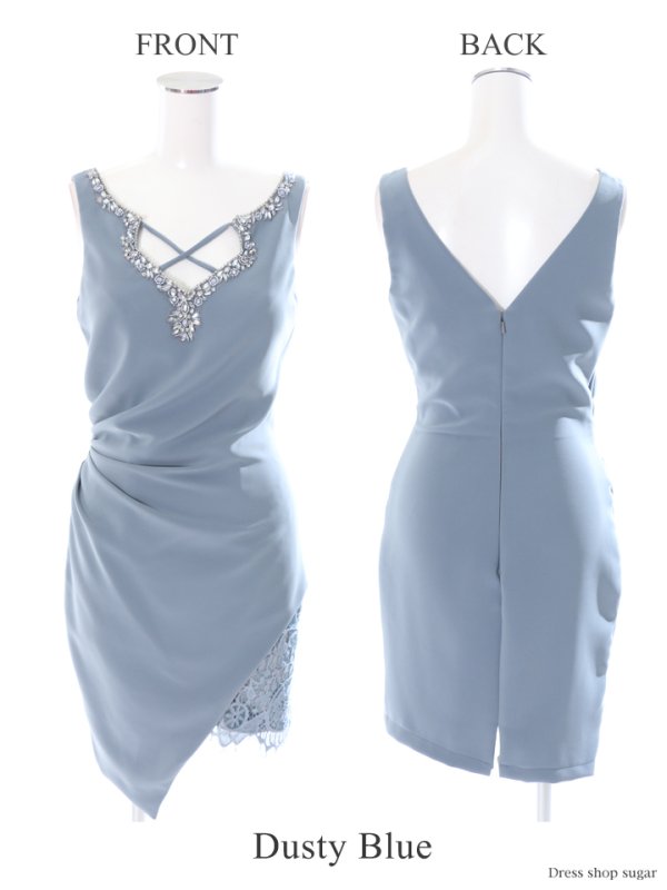 画像9: 【Lip line/リップライン】クロスデザイン/タックデザイン/タイト/ミニドレス /キャバドレス[HC03]