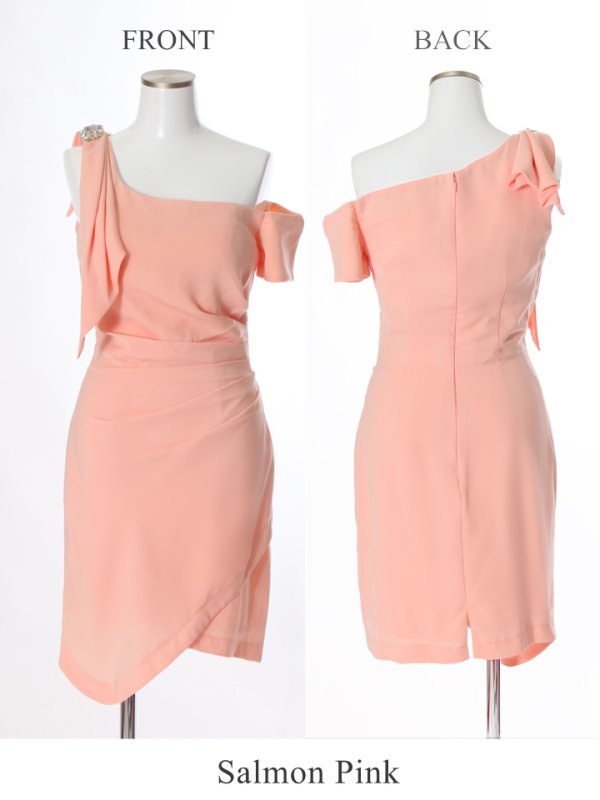 画像6: 【Lip line/リップライン】ワンショル/ ワンカラー/ タイトミニ/ キャバドレス[HC03]