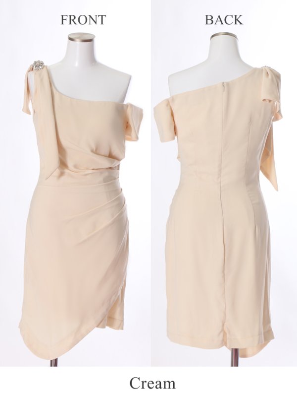 画像10: 【Lip line/リップライン】ワンショル/ ワンカラー/ タイトミニ/ キャバドレス[HC03]