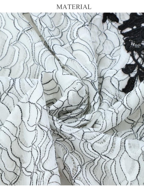 画像14: 【Lip line/リップライン】レース/ 刺繍/ ワンカラー/タイトミニ/ キャバドレス[HC03]