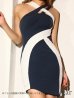 画像7: 【Lip line/リップライン】クロスデザイン/アシメ/バイカラー/タイトミニ/ キャバドレス[HC03] (7)
