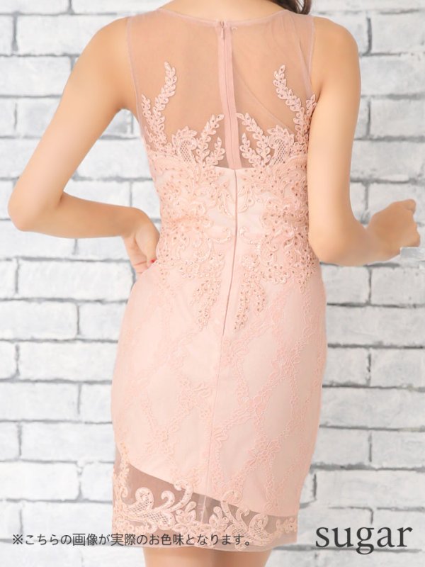 画像7: 【Lip line/リップライン】シアーレース/ デザイン刺繍/ タイトミニ/ キャバドレス[HC03]
