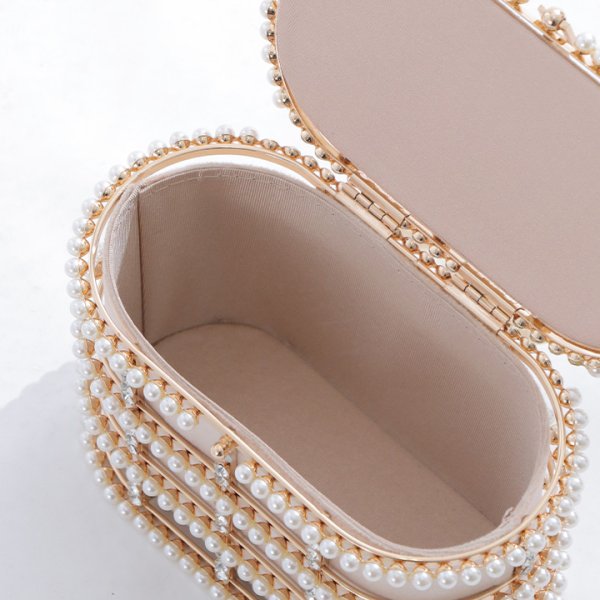 画像8: ラインストーン/パールボックスバッグ【1カラー】[OF01A]