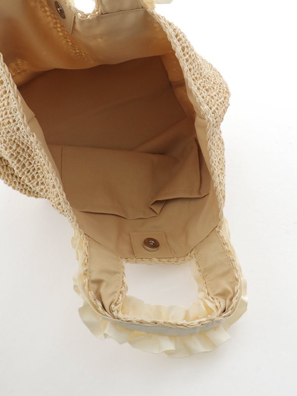 画像8: 【バッグ】フリルハンドルカゴバッグ【2カラー】[YMT]