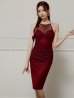 ワインレッド　モデル：あみ　身長：163cm　着用サイズ：XSサイズ
