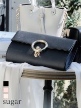 【BAG】2WAY/ チェーン/ フェイクレザー/ フォーマル/ ハンドバッグ【3カラー】[OF04]