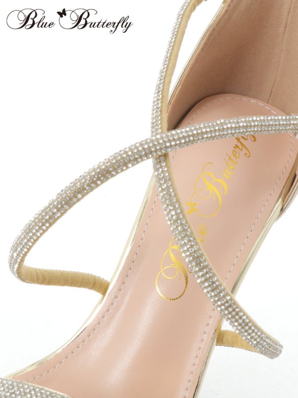 画像7: 【COMEX】 3color/ 12cmヒール/ ビジュー/ オープントゥ/ ハイヒール/ ストラップサンダル[OF02]