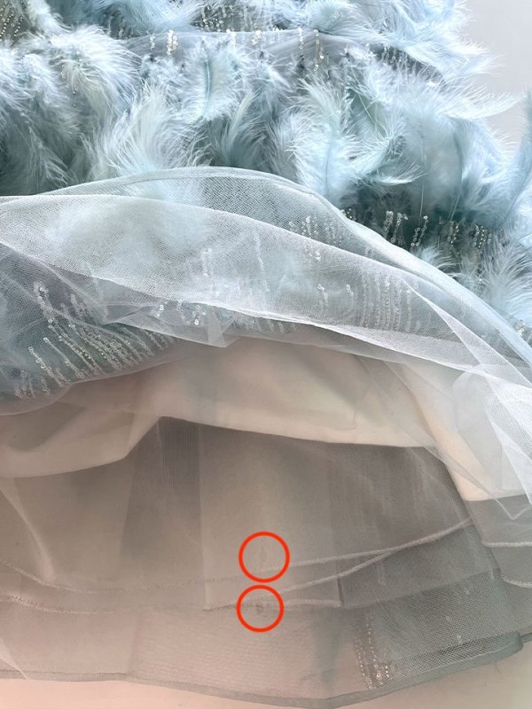 画像6: 訳あり商品☆穴あきあり☆【couture an/クチュールアン】フェザー/スパンコール/シアー/エレガント/ロングドレス/Aライン/プリンセス/ キャバドレス long[OF05]