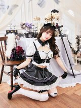 【ノベルティ対象】【即日発送】フリリーレザーポリスメイド【マリームーン】【ハロウィンコスプレ14点セット】【フリーサイズ/1カラー】[OF01]