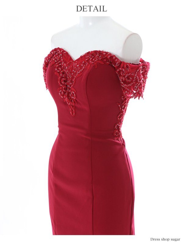 画像14: 【Lip line/リップライン】ビジュー刺繍/膝丈/タイト/ミニドレス /キャバドレス[HC03]