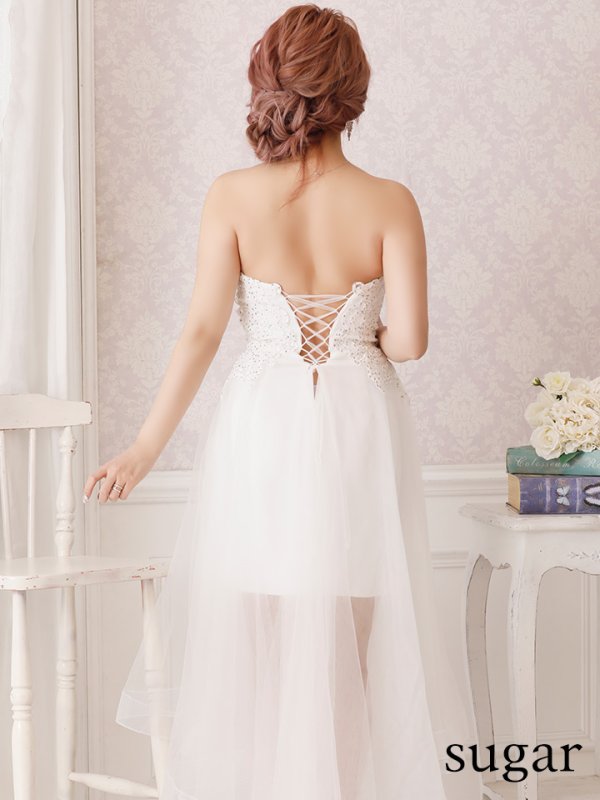 画像6: 【Lip line/リップライン】ベア/ビジュー/ショートinロング/キャバドレス long[HC03]