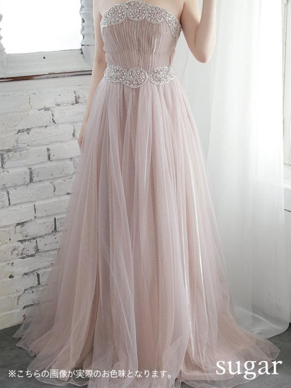 画像5: 【Lip line/リップライン】ベア/ビジュー/ チュール/ Aライン/ ロング/ キャバドレス long[HC03]