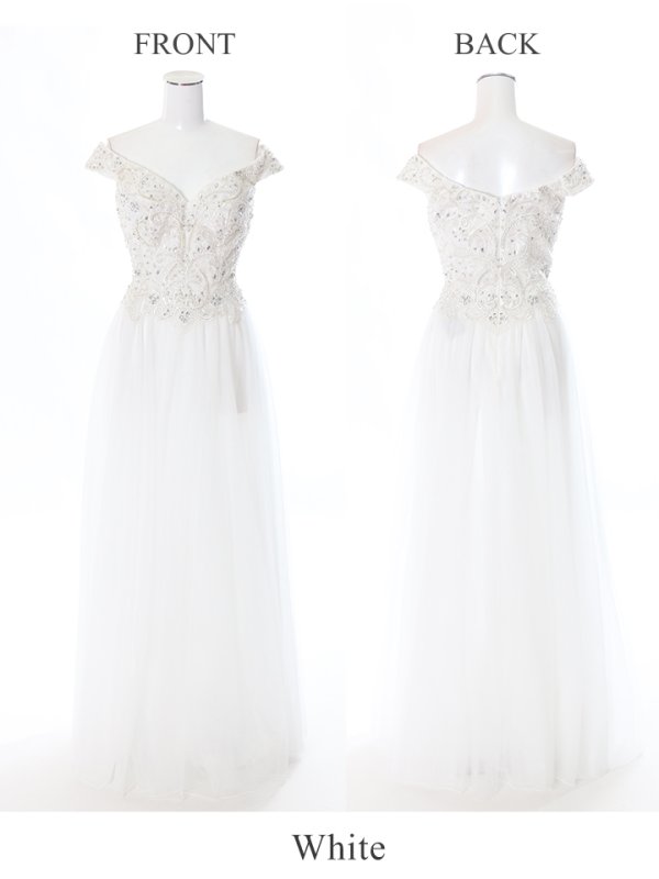 画像10: 【Lip line/リップライン】ビジュー/ チュール/ Aライン/ ロング/ キャバドレス long[HC03]