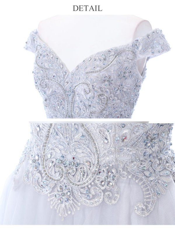 画像12: 【Lip line/リップライン】ビジュー/ チュール/ Aライン/ ロング/ キャバドレス long[HC03]