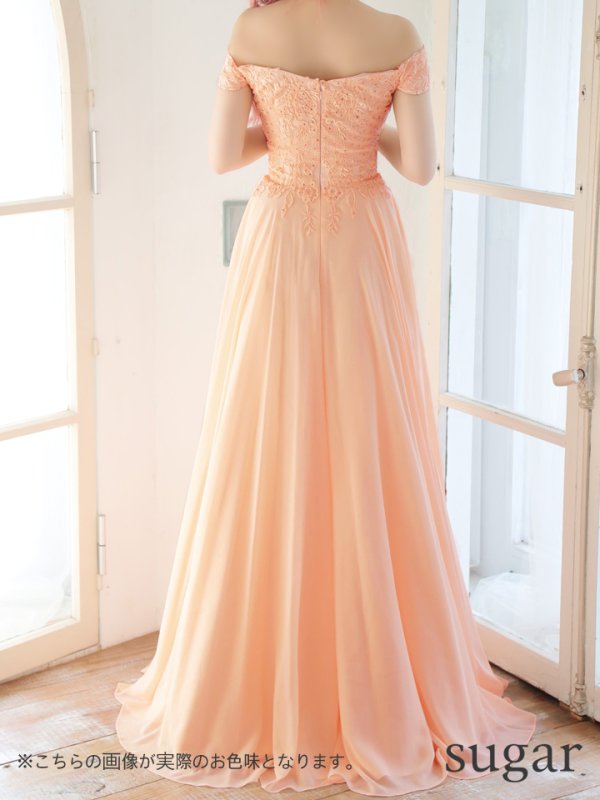 画像7: 【Lip line/リップライン】フラワー刺繍 /Aライン /シフォン /ロングドレス /キャバドレス long[HC03]