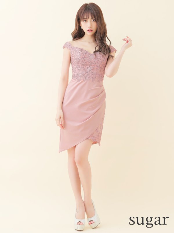 画像5: 【Lip line/リップライン】レース刺繍/オフショル/タイト/ミニドレス /キャバドレス[HC03]