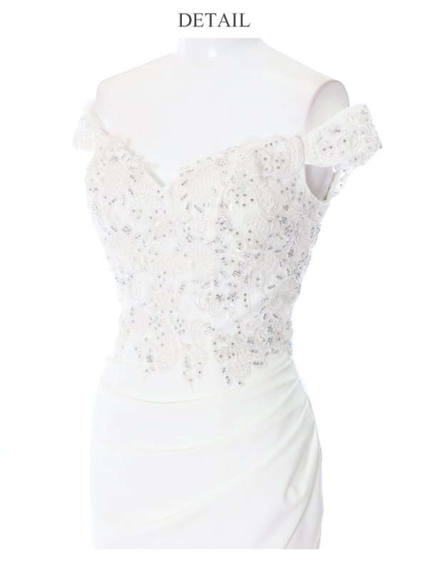 画像12: 【Lip line/リップライン】レース刺繍/オフショル/タイト/ミニドレス /キャバドレス[HC03]