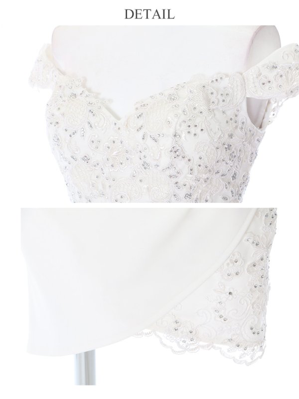 画像13: 【Lip line/リップライン】レース刺繍/オフショル/タイト/ミニドレス /キャバドレス[HC03]