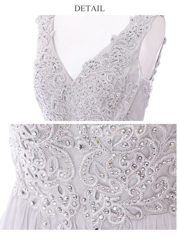 画像14: 【Lip line/リップライン】刺繍/シフォン/Aライン/ロングドレス /キャバドレスlong[HC03]