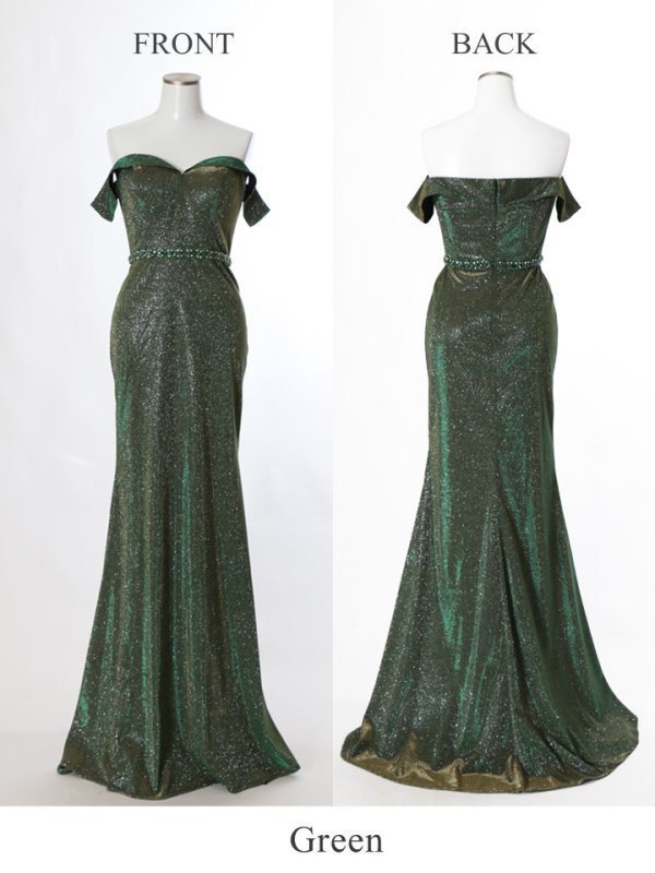 画像8: 【Lip line/リップライン】ラメニット/ オフショル/ スリット/ キャバドレス long[HC03]