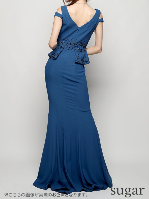 画像7: 【Lip line/リップライン】ワンカラー/ ペプラム風/ シンプルデザイン/ マーメイド/ キャバドレス long[HC03]